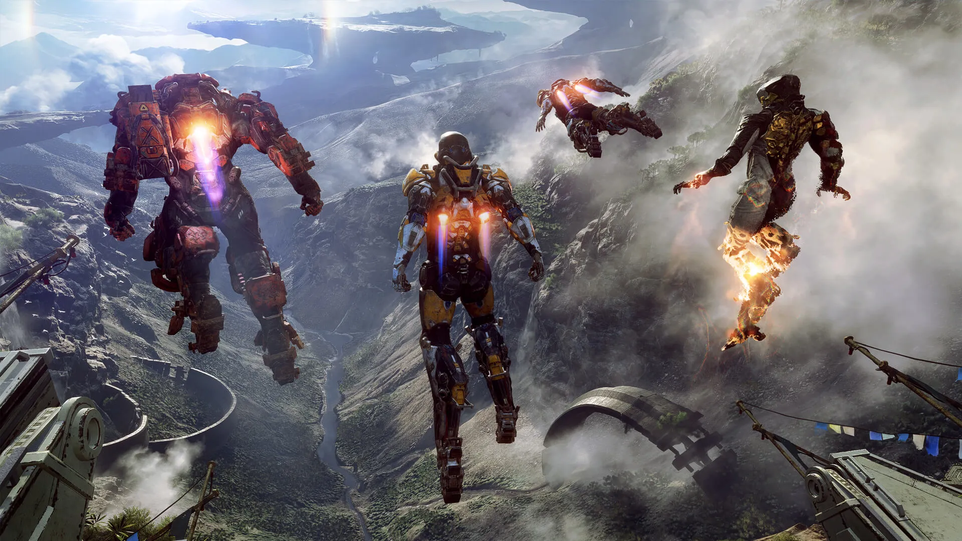 Anthem varios jugadores Captura de Anthem con varios personajes