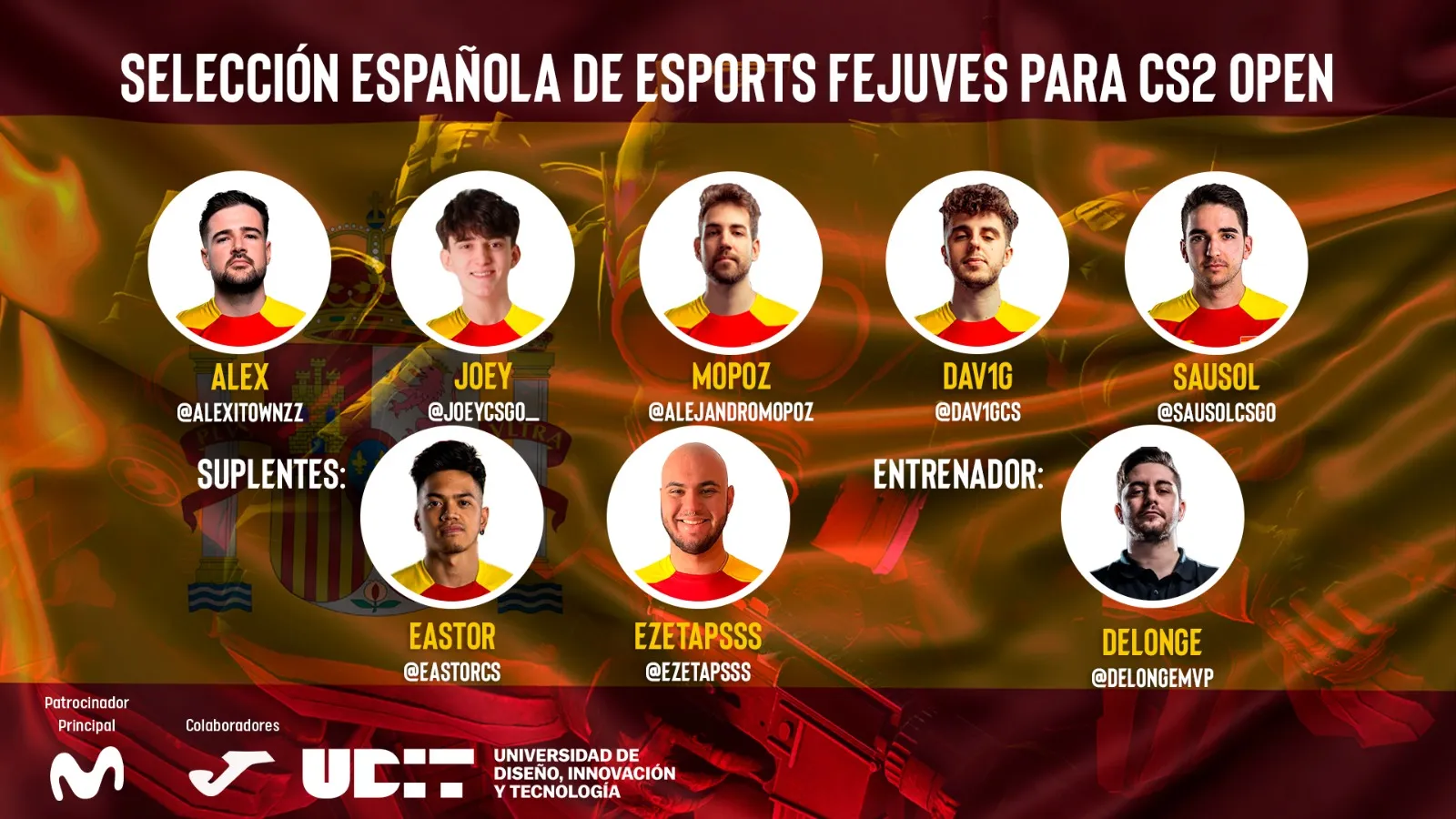 El cartel de jugadores de España en la IEFS