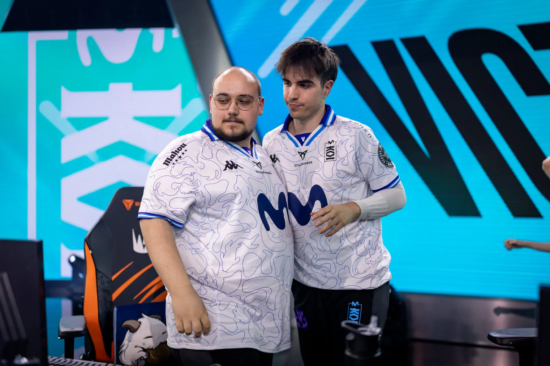 Myrwn y Elyoya tras poner el 1-1 contra Karmine Corp