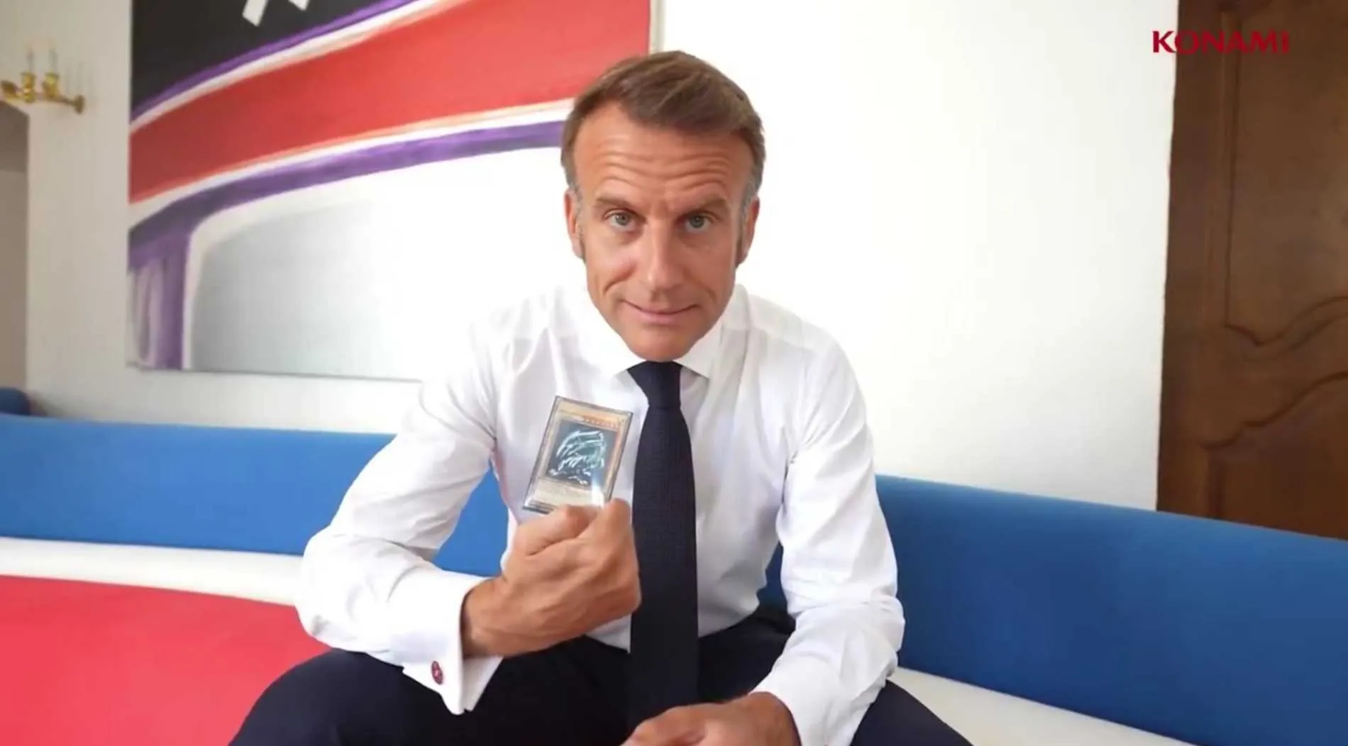 Emmanuel Macron, en un vídeo grabado para la inauguración del Yu-Gi-Oh! World Championship