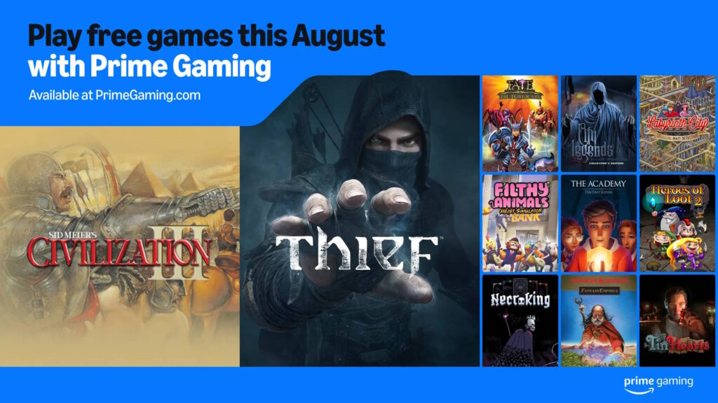 Los juegos que te esperan en Prime Gaming en agosto de 2025