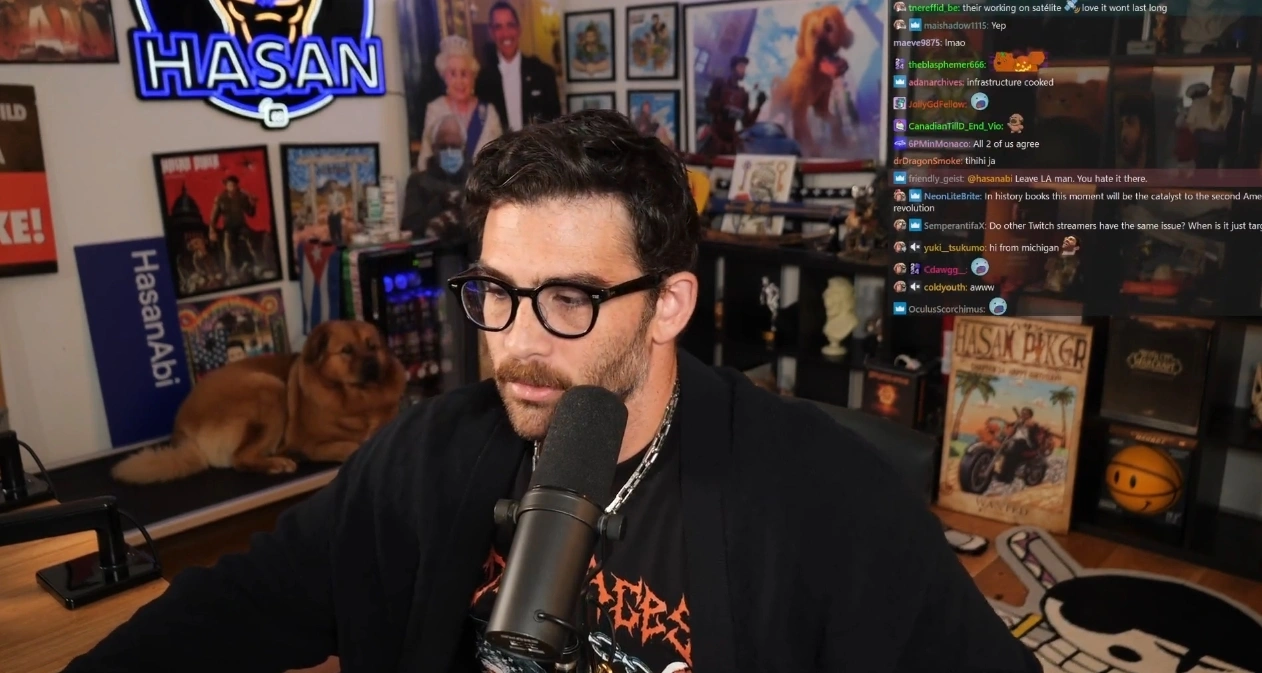 Una imagen del momento del clip de HasanAbi