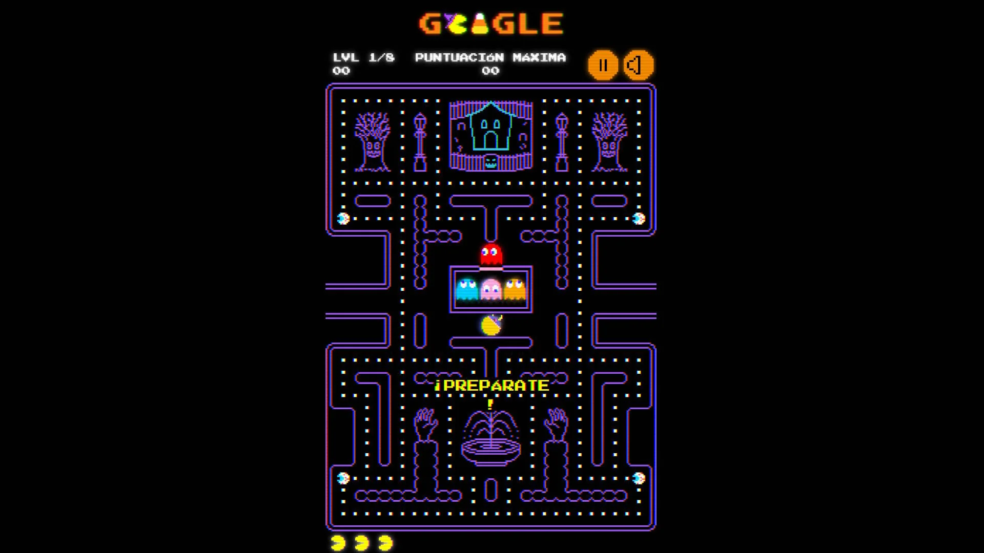 Celebra el 45º aniversario de Pac-Man jugando a su doodle