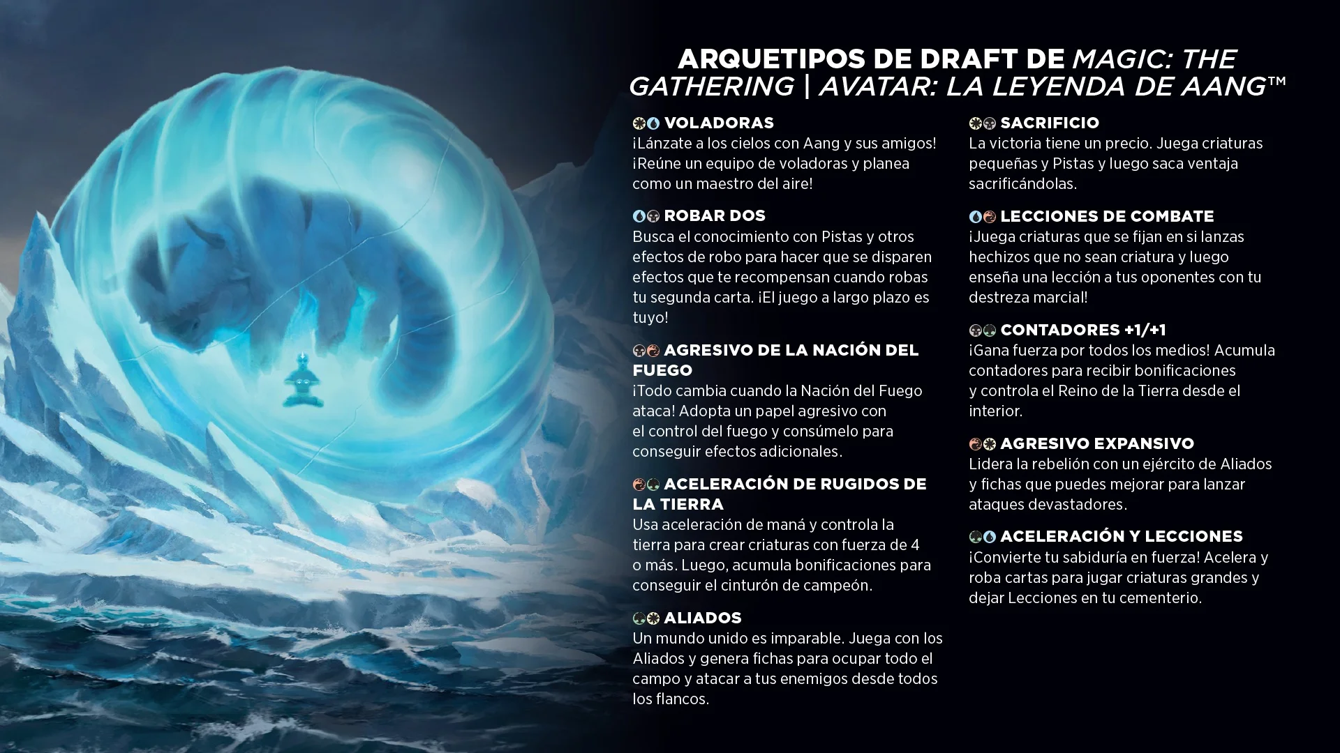 Arquetipos de Draft de Magic y Avatar: La leyenda de Aang