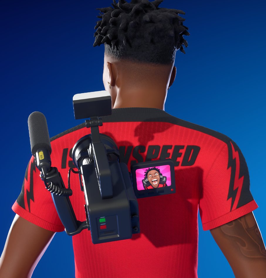 La espalda de la skin de IShowSpeed: un detalle clave de sus IRL.
