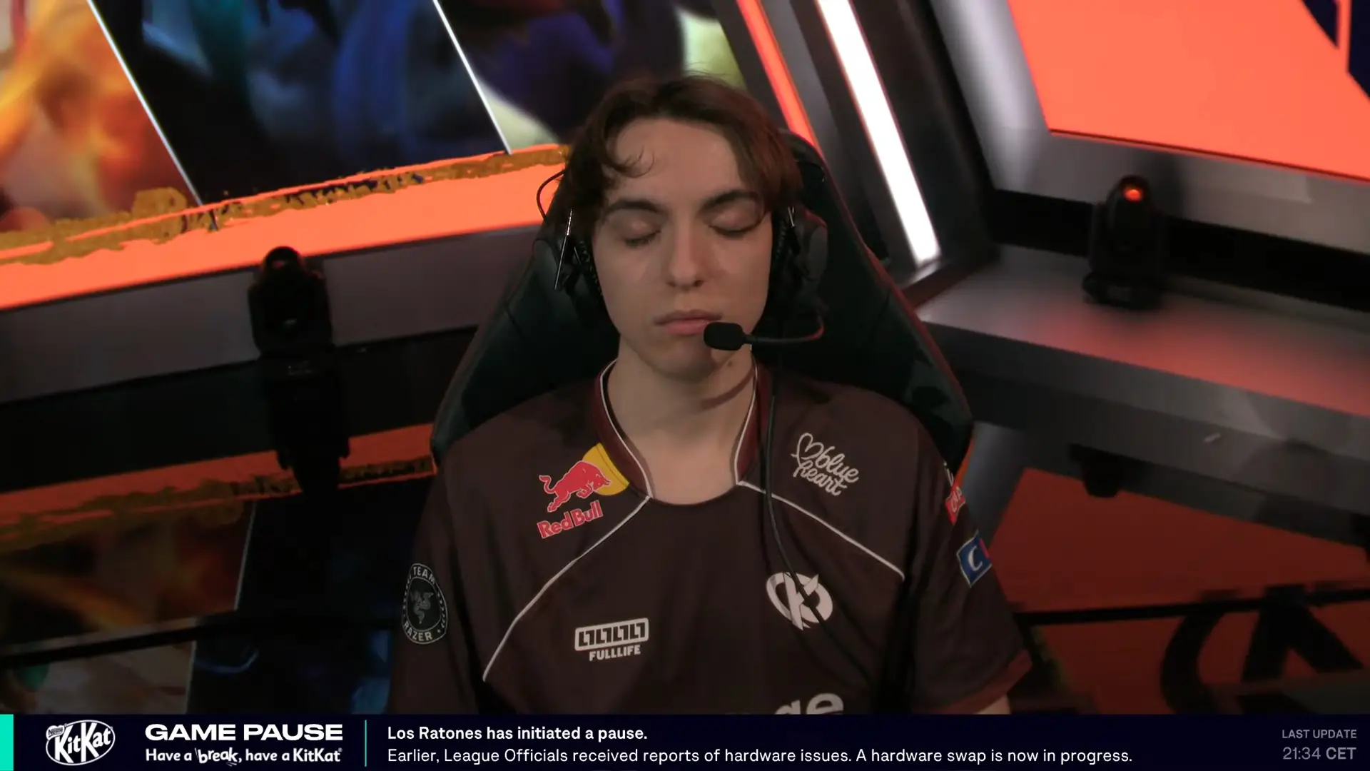 Caliste durante una pausa de la LEC Versus