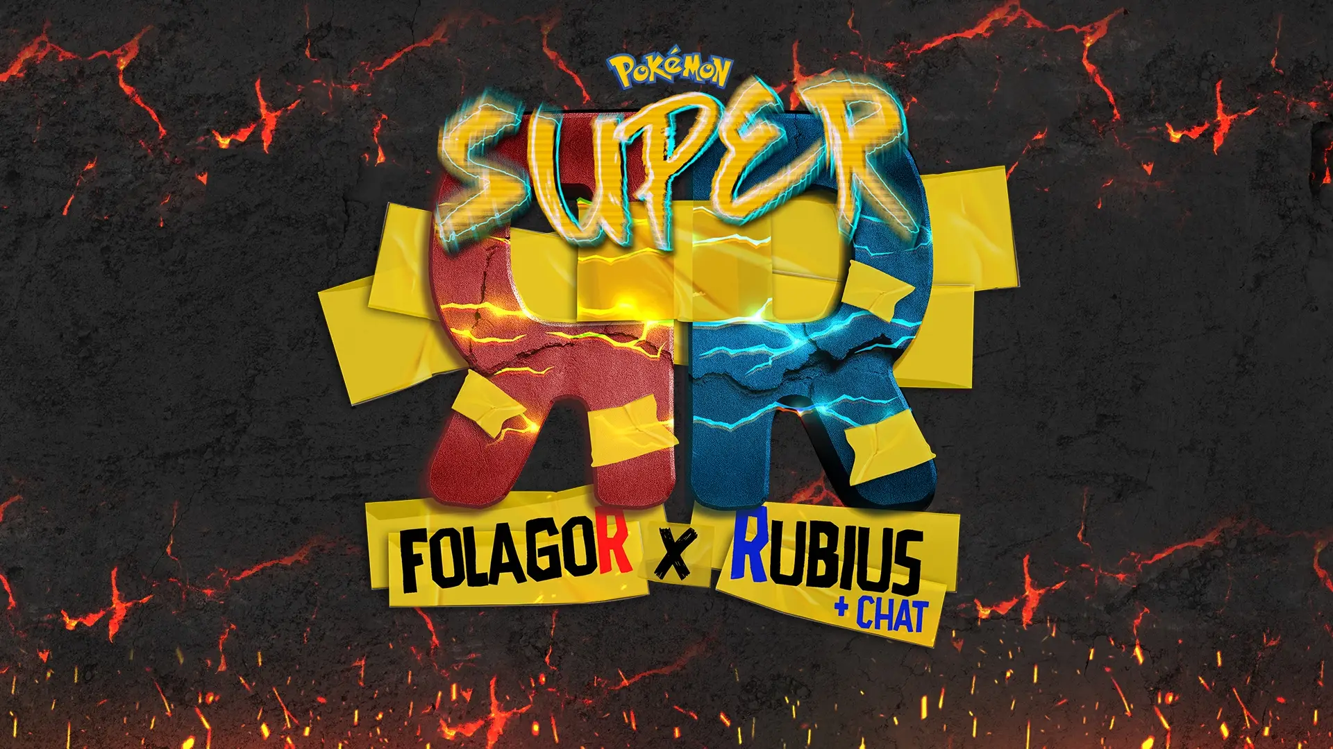 El logo de la nueva serie de Folagor vs Rubius de Pokémon en 2026