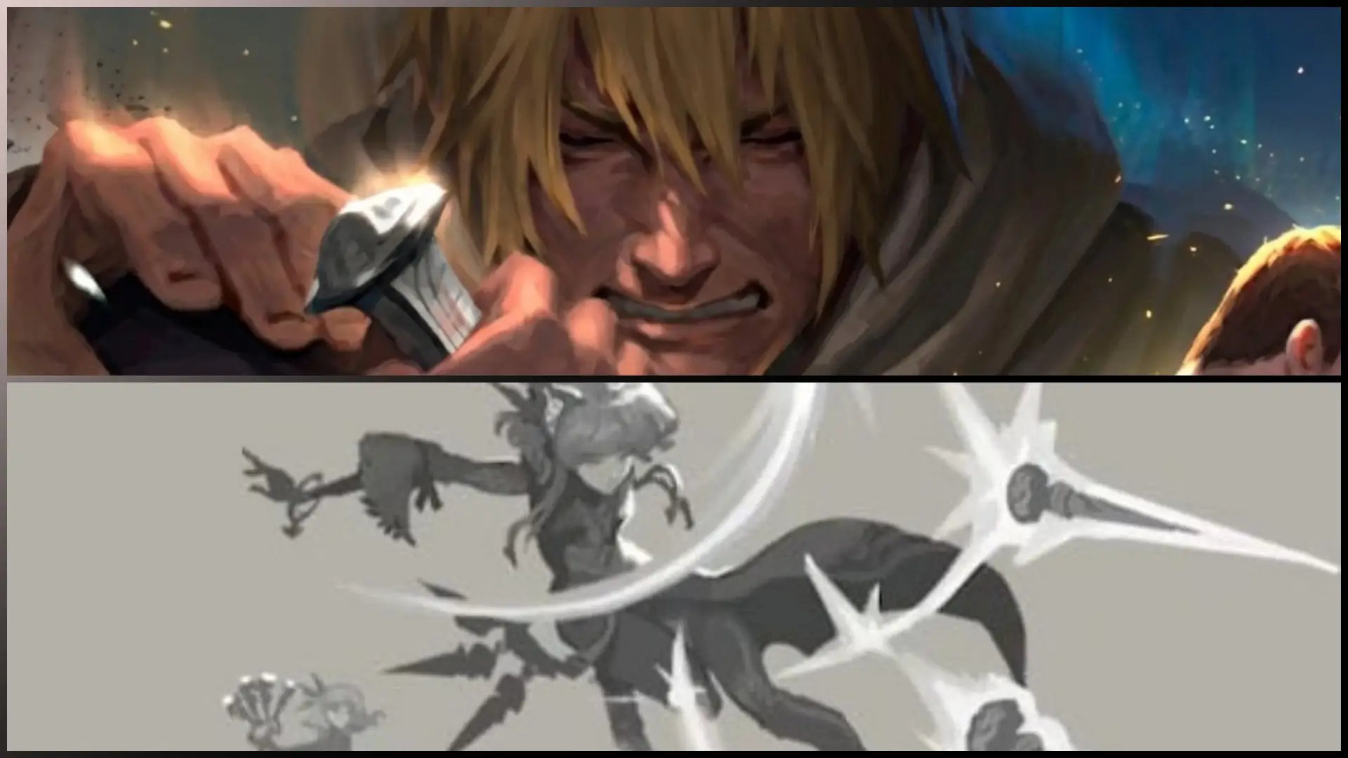 Locke usaría clavos como armas y sería un concepto descartado de Yunara.