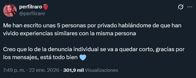 El mensaje de Perfilraro tras sufrir un caso de acoso en directo.