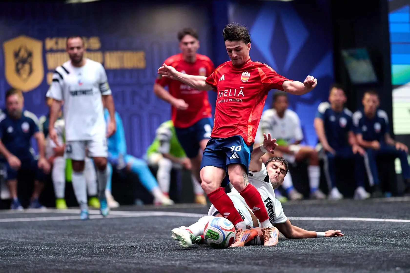 España contra Chile en la Kings World Cup Nations