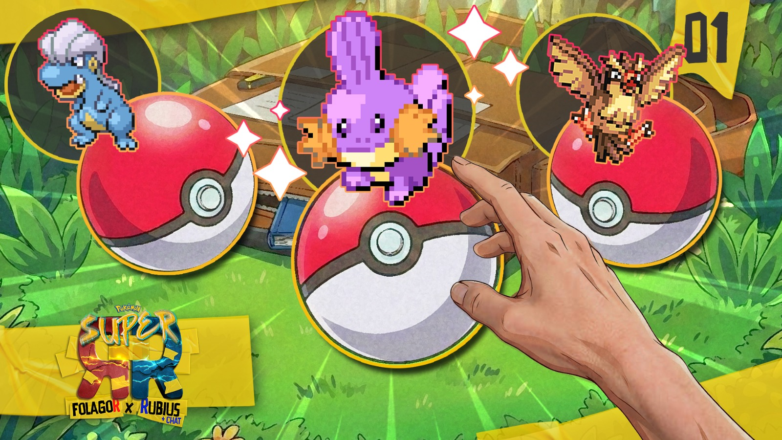 Una imagen del Folagor vs Rubius de Pokémon Super RR.