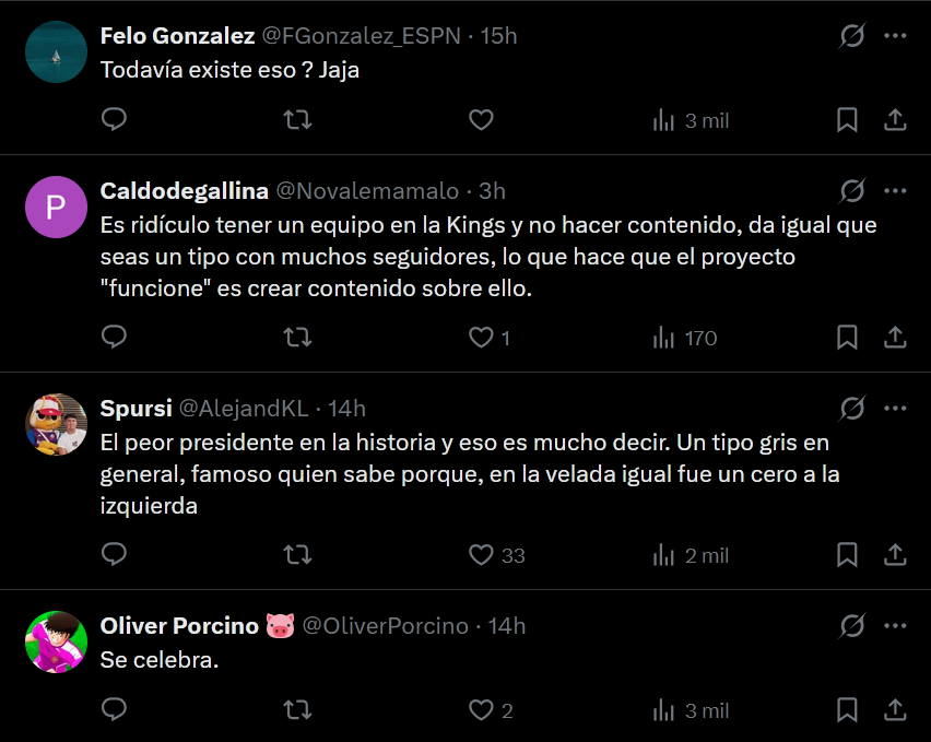 Plex se va de la Kings League por la puerta de atrás: ¿el peor presidente de la liga? Plex: criticado por no hacer contenido de la Kings League.