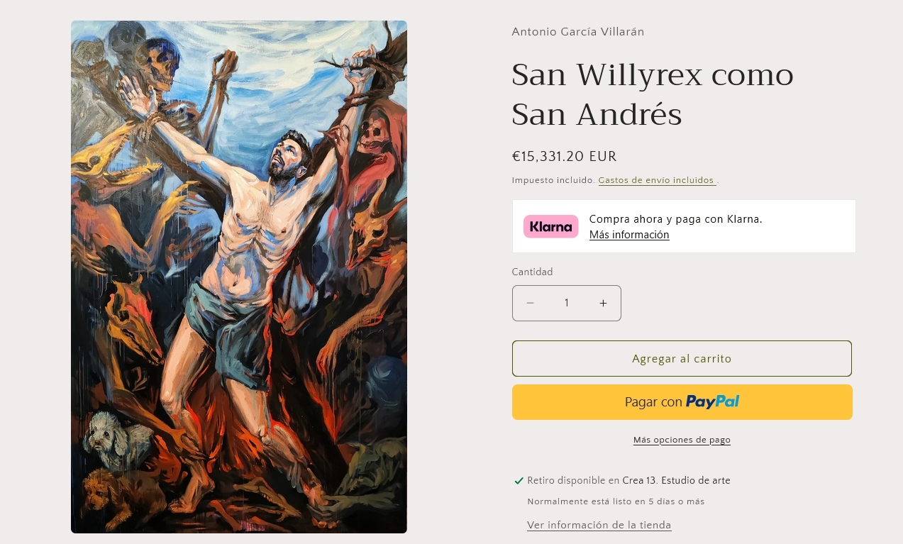 Así es "San Willyrex como San Andrés" y su precio en la web.