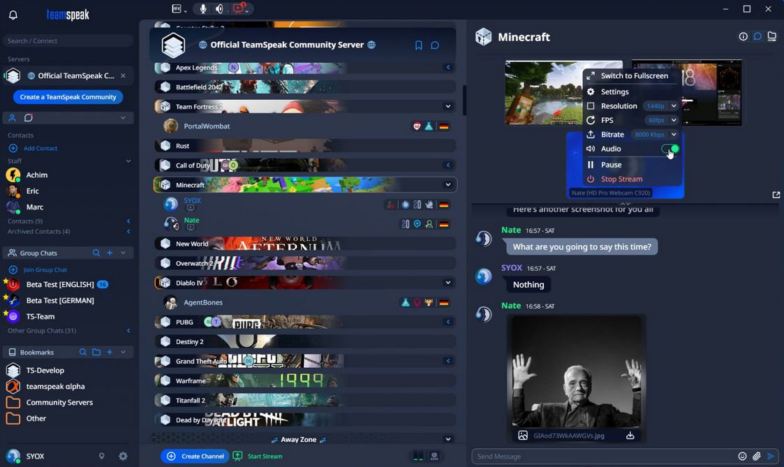 Las mejores alternativas a Discord en 2026 TeamSpeak podría ser una gran alternativa a Discord en 2026.