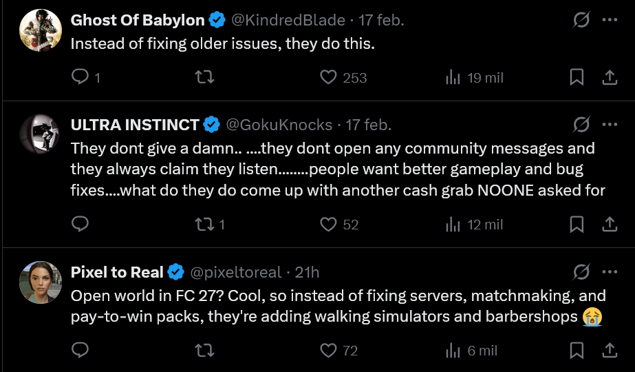 El nuevo EA FC 27 sería mundo abierto y la comunidad estalla contra Electronic Arts Quejas generalizadas contra EA.