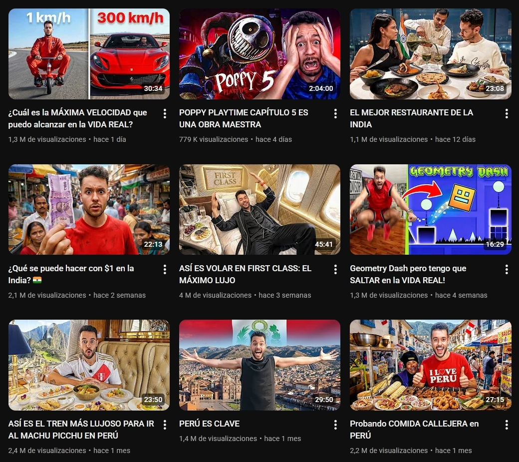 La sorprendente cifra que ha ganado TheGrefg con un vídeo de 3.3 millones de visitas Las visitas de los vídeos de TheGrefg en el último mes.