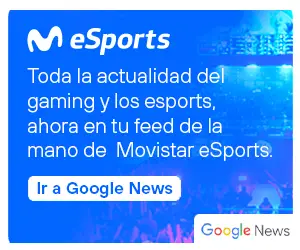 Logo de Movistar eSports y goole news sobre fondo de League of Legends con invitación a Google News.