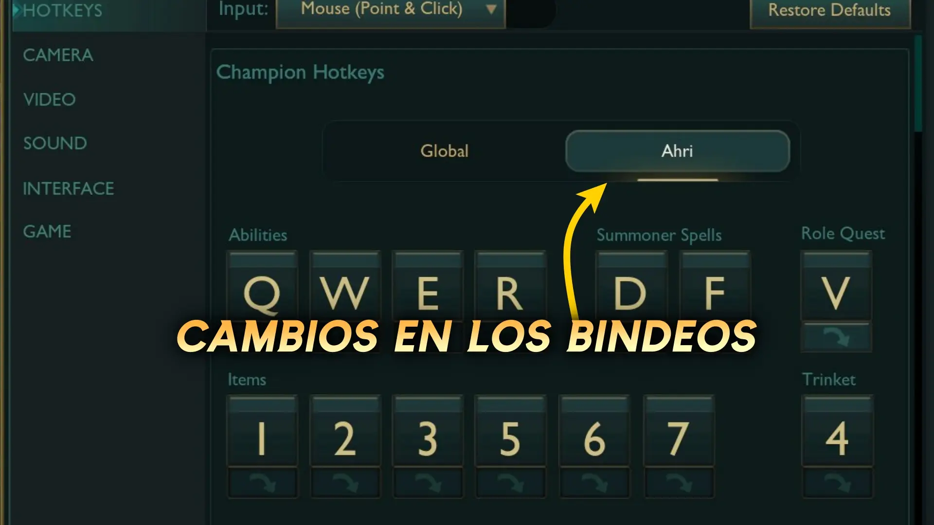 Los cambios en los bindeos en el parche 16.6 de League of Legends.