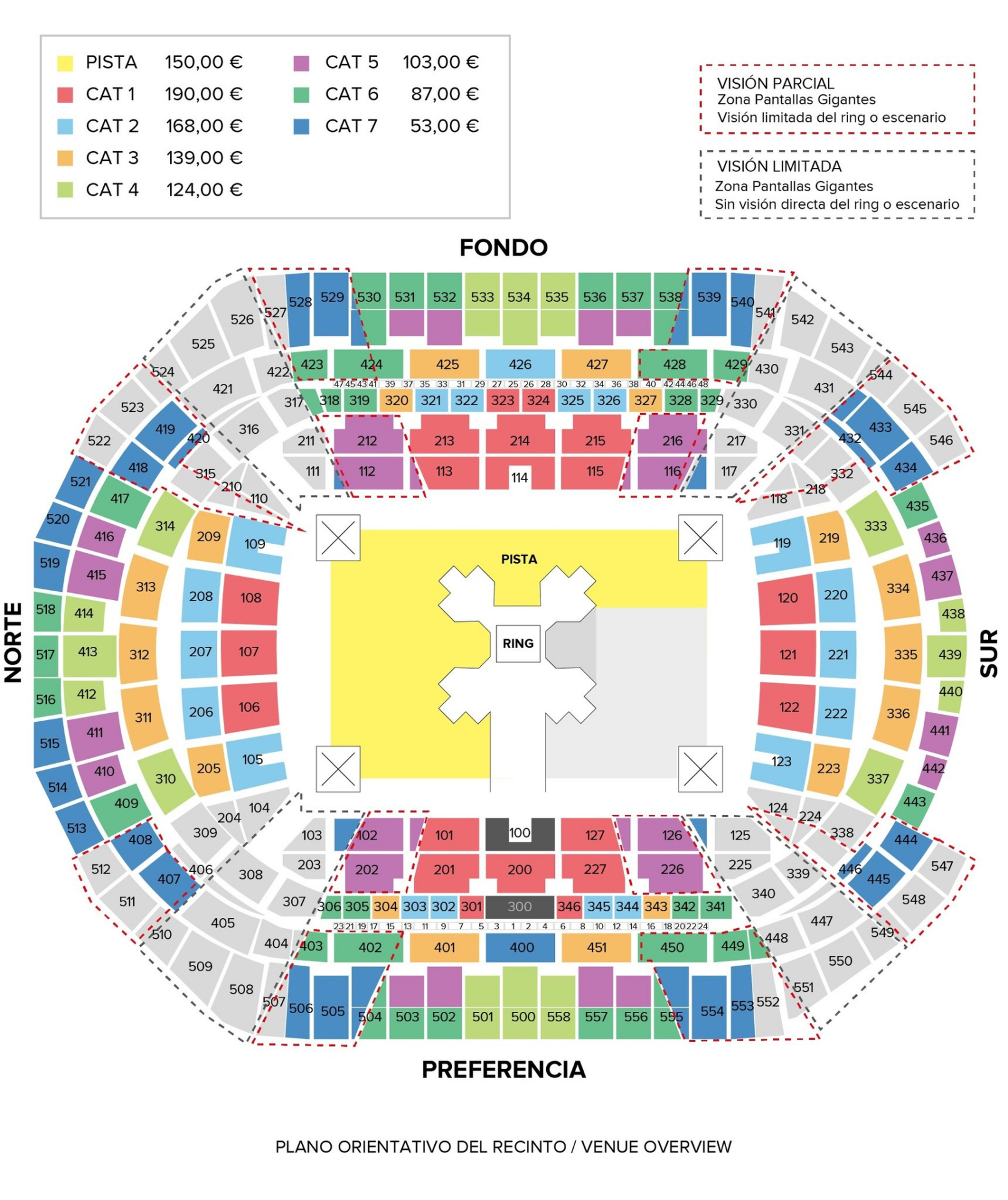 Presentación de la Velada del año 6: fecha, lugar y cómo comprar entradas Plano de La Cartuja para la Velada del año 6.