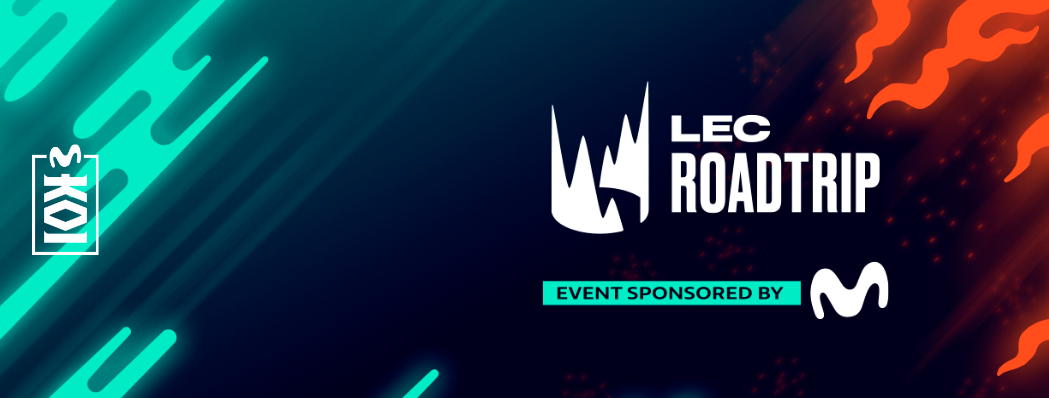 Cuenta atrás para la LEC Roadtrip de Movistar KOI: entradas y todos los detalles Cartel principal de la LEC Roadtrip de Movistar KOI.