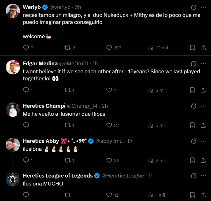 Team Heretics ficha a Nukeduck y junta al staff técnico que lo ganó "todo" con FlyQuest La reacción de redes al fichaje de Nukeduck por Team Heretics.