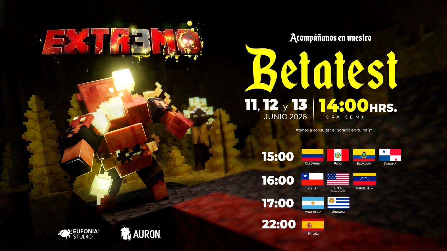 Todos los streamers que participarán en Minecraft Extremo 3 Minecraft Extremo 3 betatest