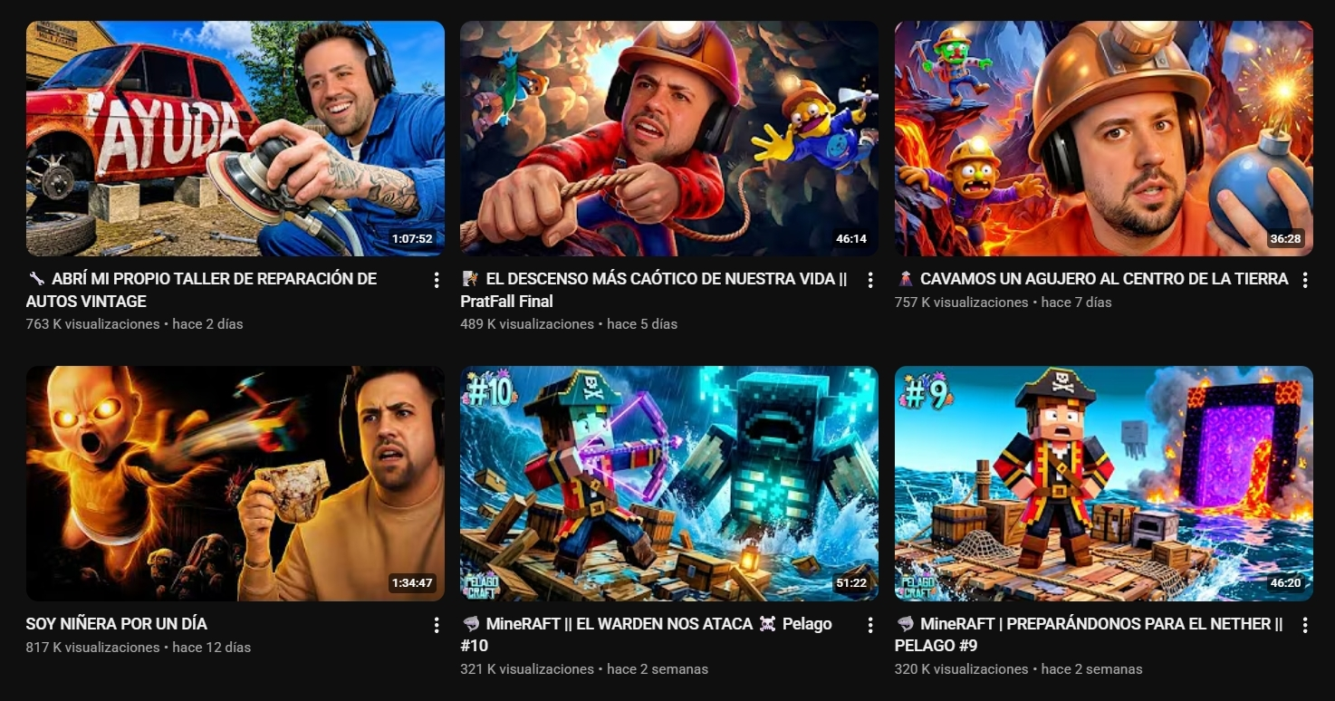 Auron arremete contra el contenido actual de Twitch y YouTube: "Todos hacen basura" El contenido actual de Auron en YouTube.