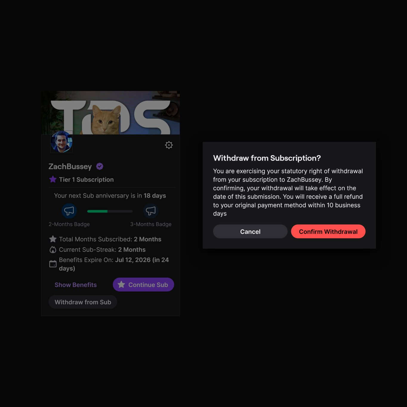 ¿Adiós a los subathones en Twitch? La Unión Europea permitirá el reembolso de las subs en la plataforma Así es la nueva medida en la plataforma morada.