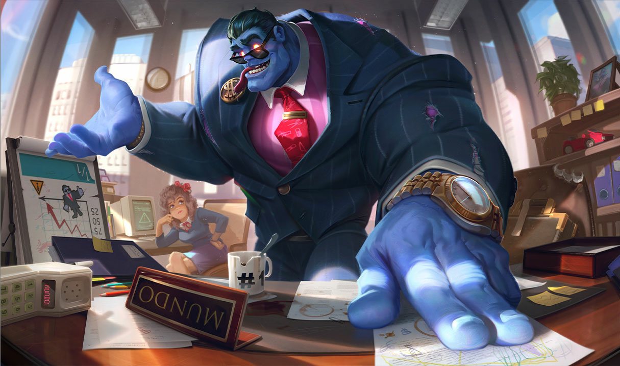 Todas las skins en oferta en el LoL por la victoria de Hanwha Life Esports en el MSI 2026 Dr. Mundo Ejecutivo es una de las skins en oferta.