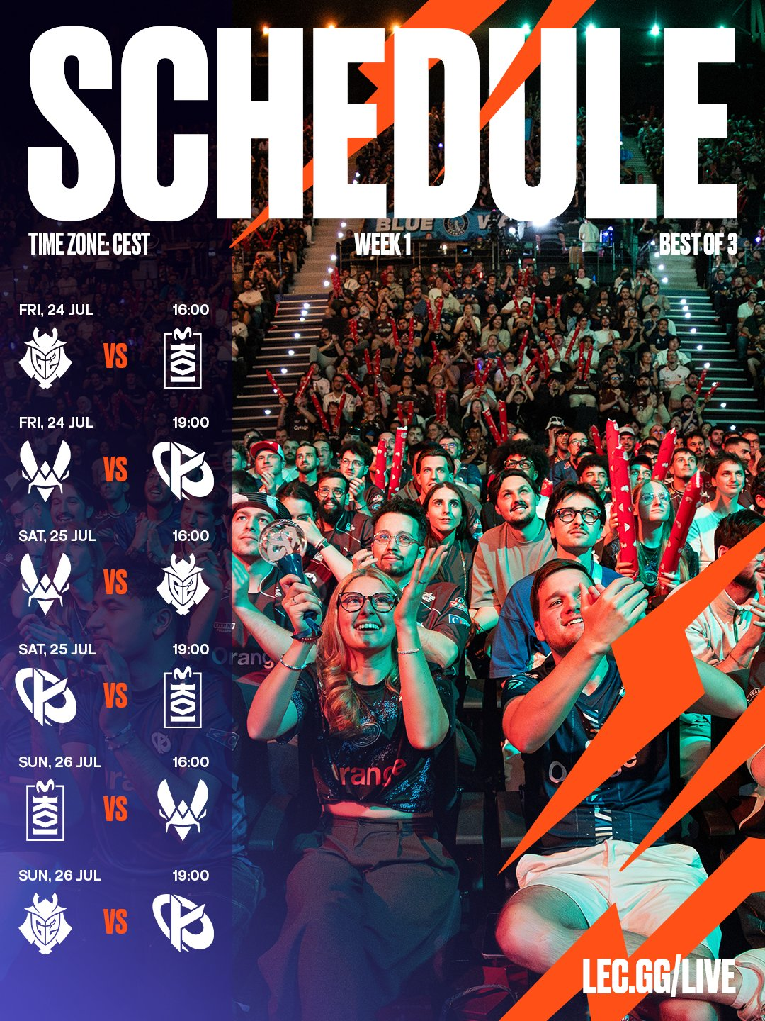 Movistar KOI jugará la primera semana de LEC de verano en París contra tres rivales directos Movistar KOI jugará la primera semana de LEC de verano en París contra tres rivales directos