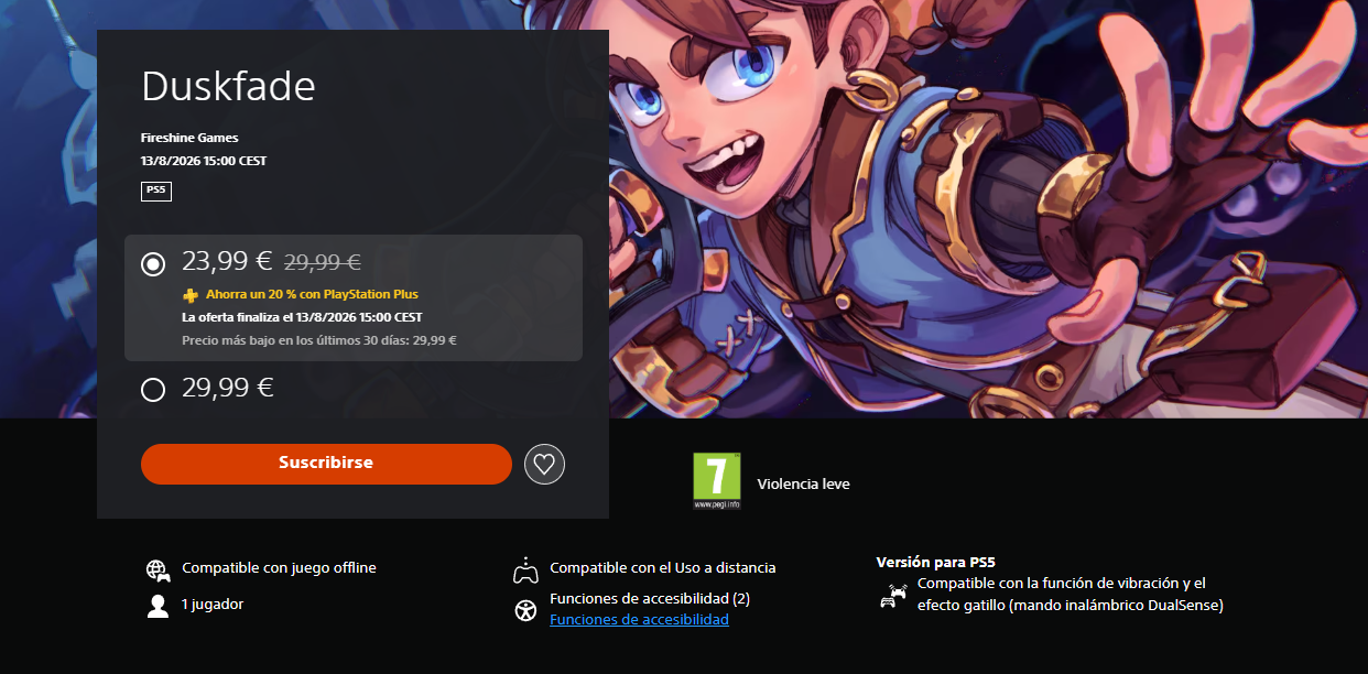 Duskfade: el sucesor espiritual de Kingdom Hearts que combina elementos de Jak and Daxter Duskfade: el sucesor espiritual de Kingdom Hearts que combina elementos de Jak and Daxter