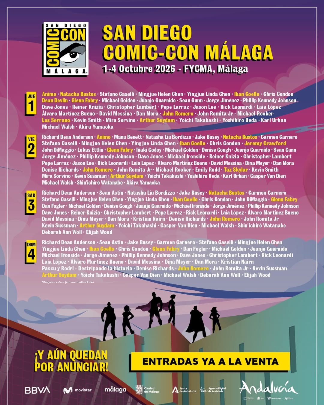 Todo sobre la San Diego Comic-Con Málaga 2026: invitados, paneles y calendario Todo sobre la San Diego Comic-Con Málaga 2026: invitados, paneles y calendario