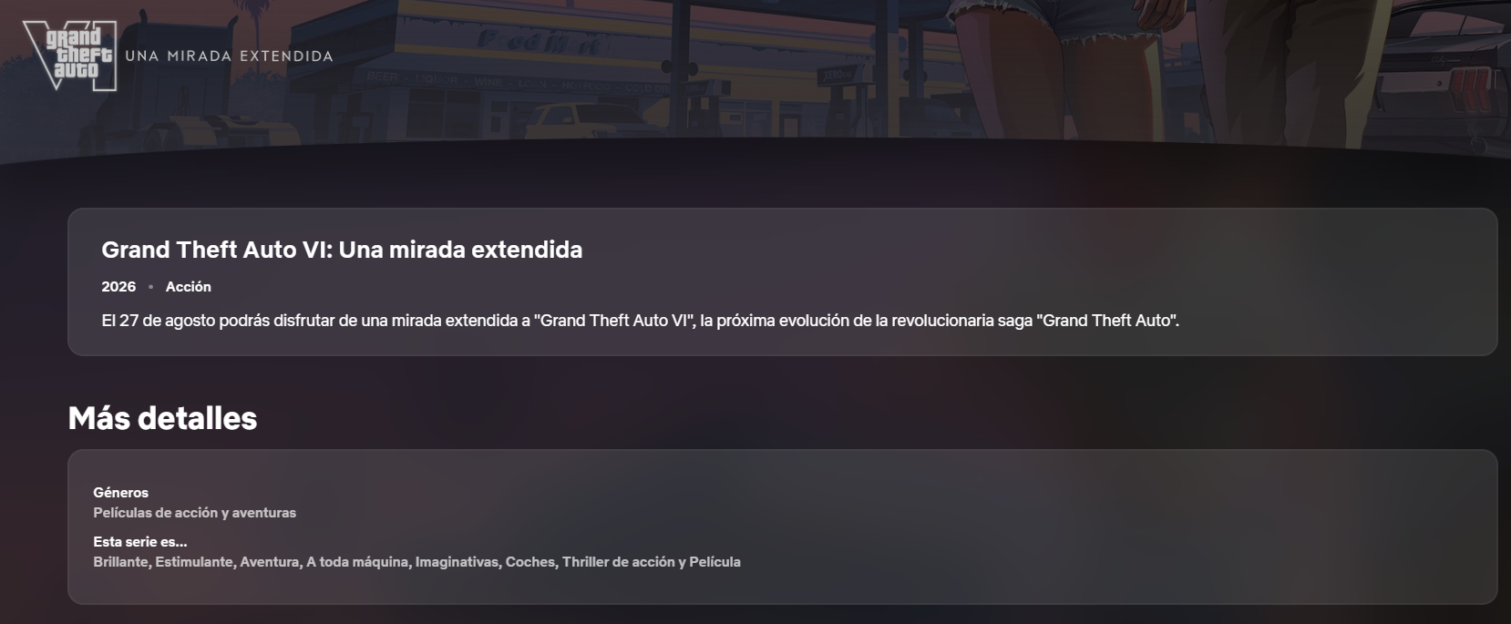 Cómo ver gratis el nuevo gameplay de GTA 6 el 27 de agosto El nuevo tráiler de GTA 6 se podrá ver en Netflix.