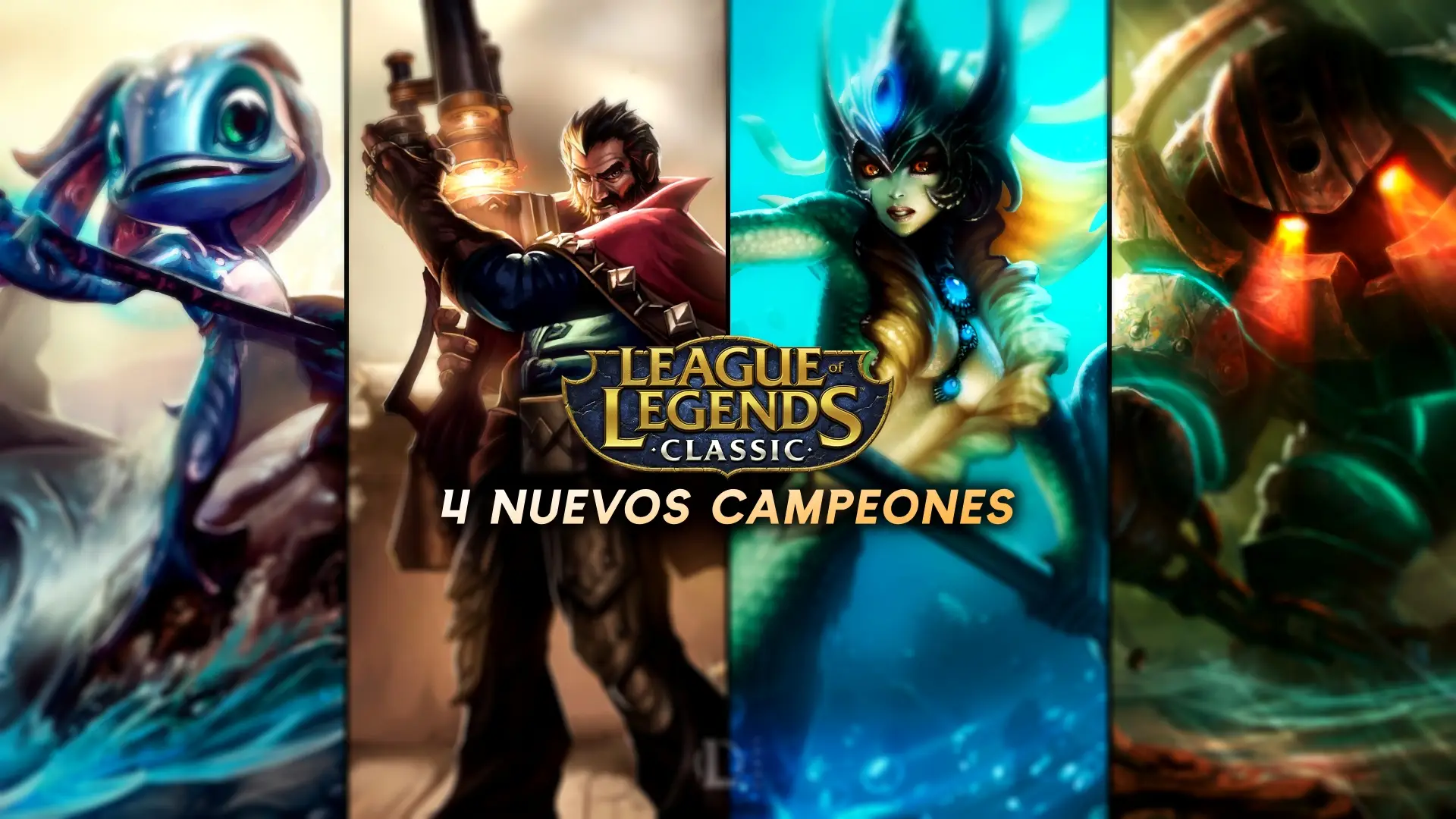 Cuatro nuevos campeones en LoL Classic.