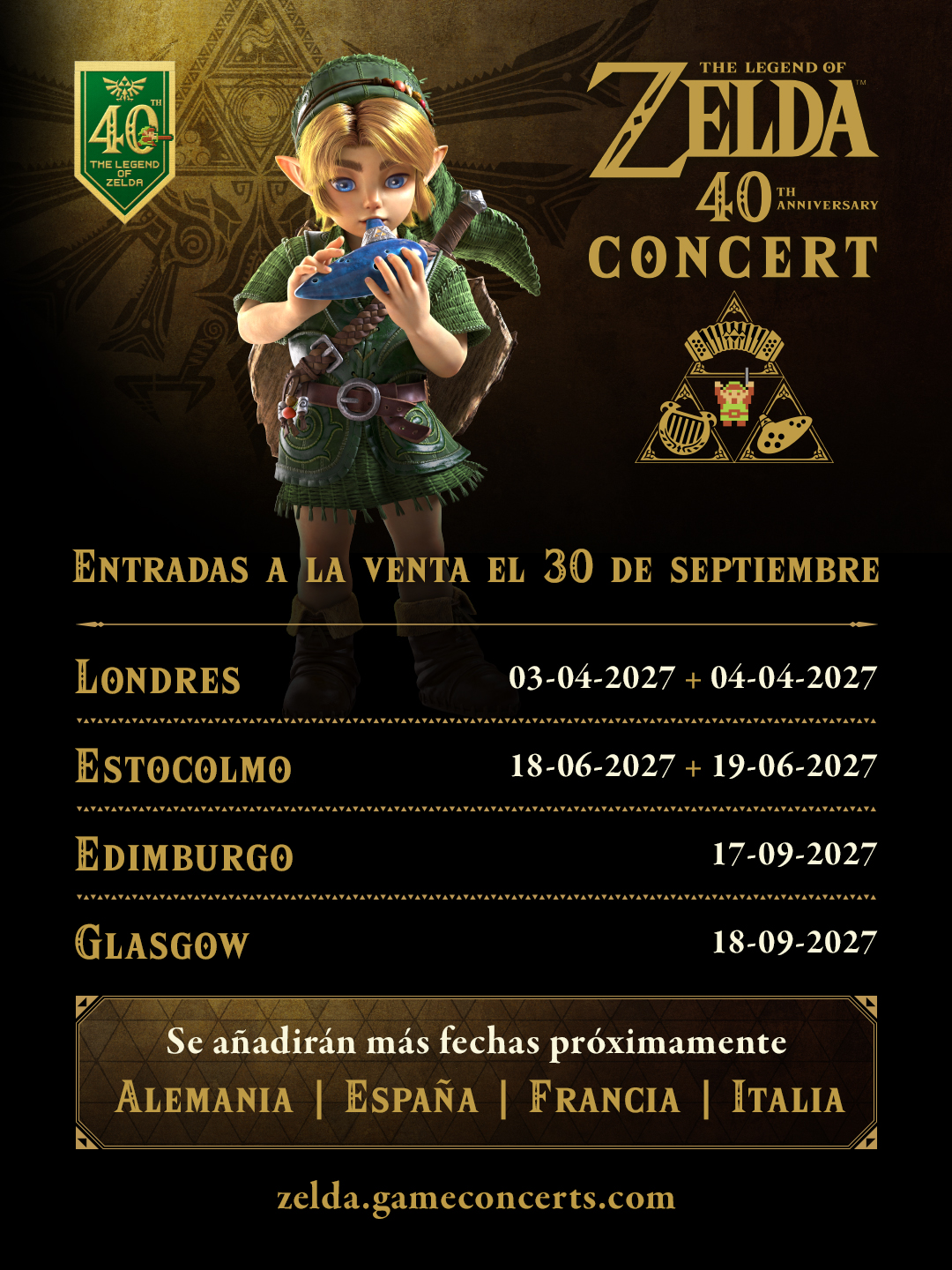 El concierto de The Legend of Zelda 40º aniversario llegará a España: cómo conseguir entradas El concierto de The Legend of Zelda 40º aniversario llegará a España: cómo conseguir entradas