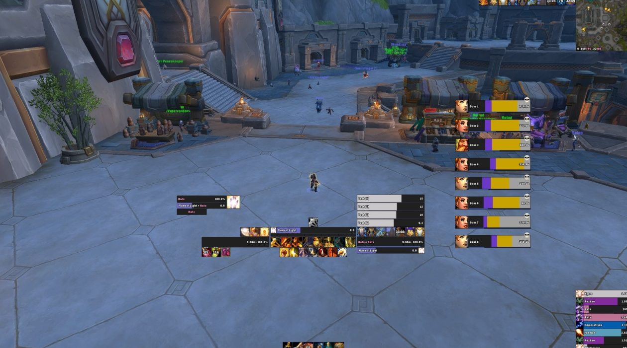 Los addons estarán restringidos en WoW Forever igual que en Retail: así funciona Una interfaz de WoW modificada por addons.