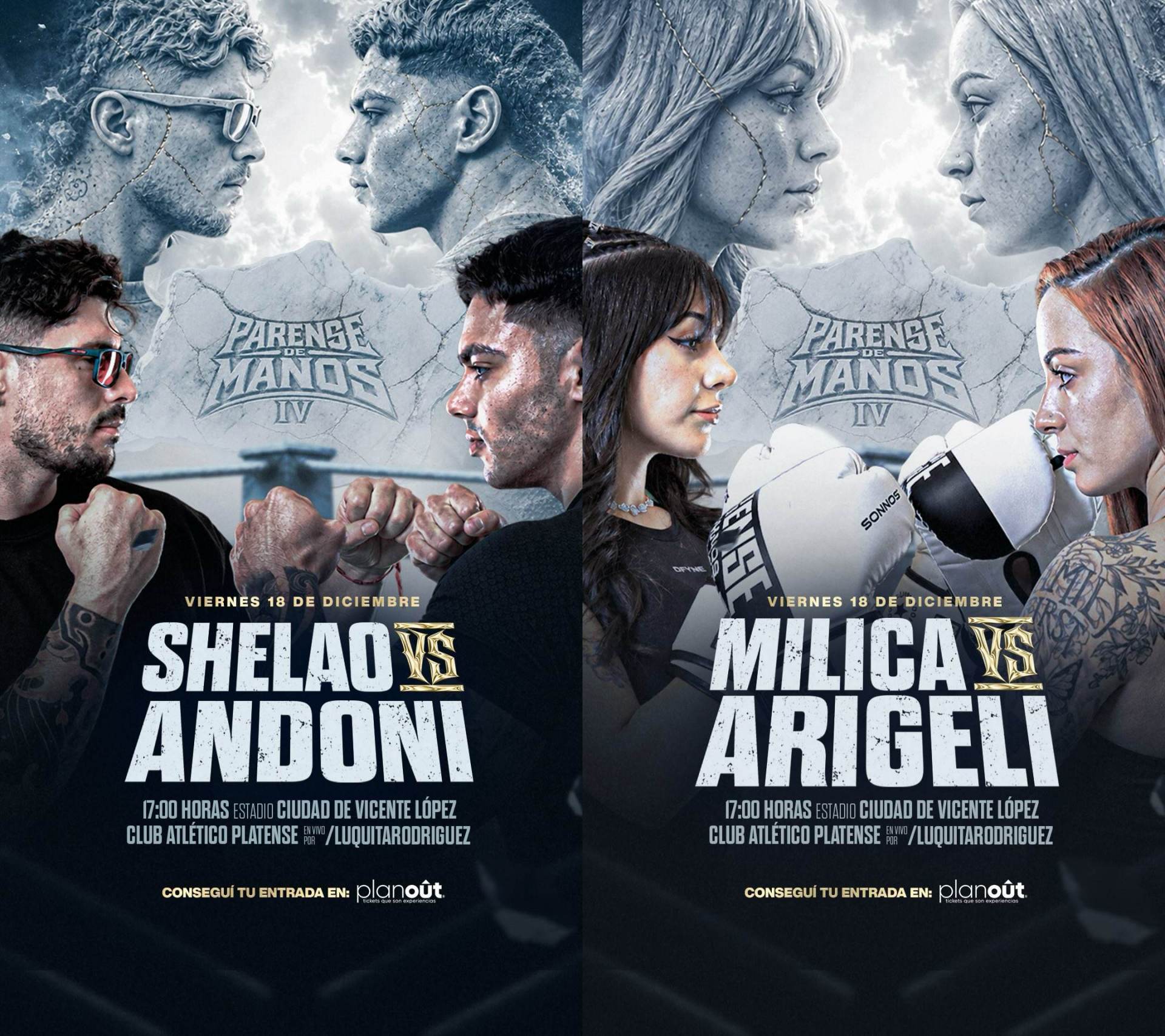 Todos los combates del Párense de Manos 4: boxeadores y fecha Andoni y Ari Geli en Párense de Manos 4
