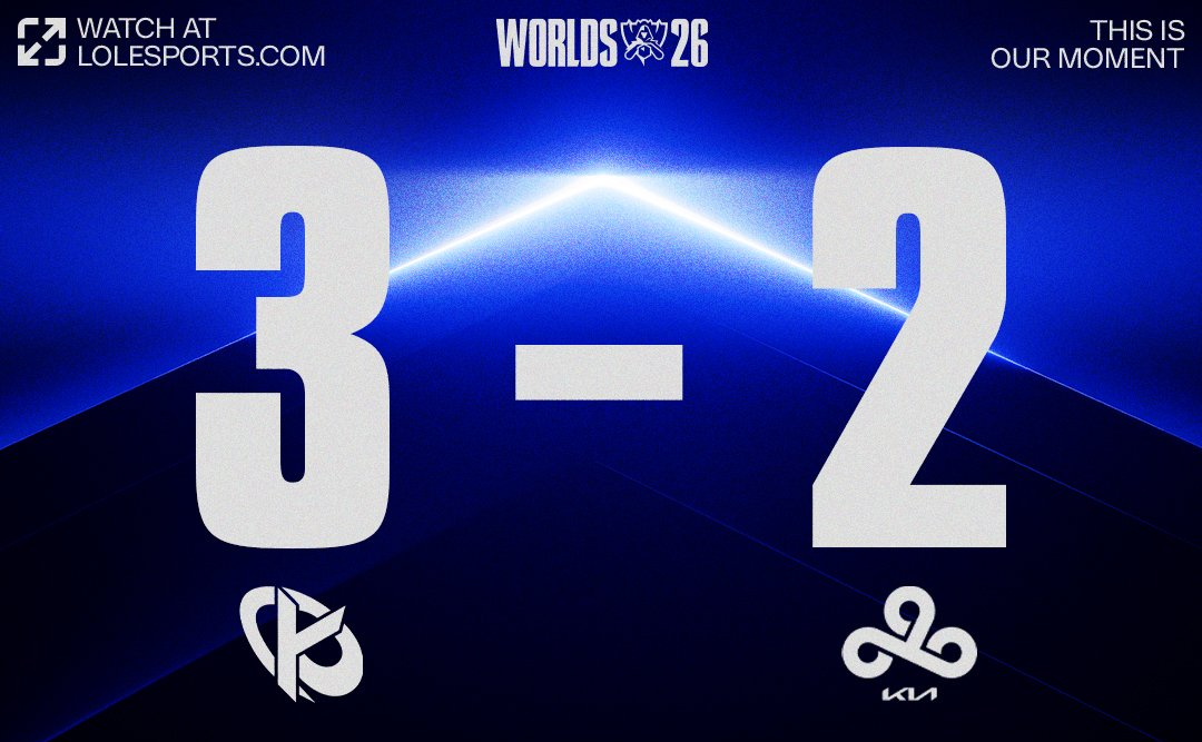 Un Karmine Corp horrible vence a Cloud9 en Worlds 2026 Karmine Corp vence a Cloud9 en el partido inicial de Worlds 2026.